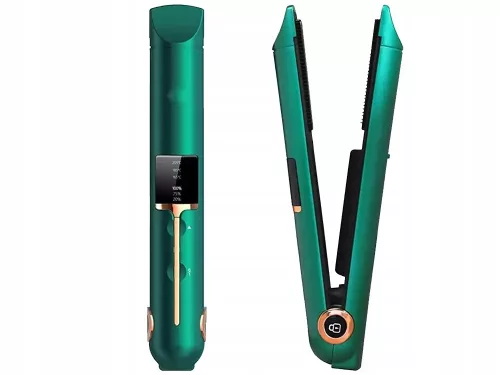 Vezeték nélküli hajsütővas powerbank funkcióval - zöld