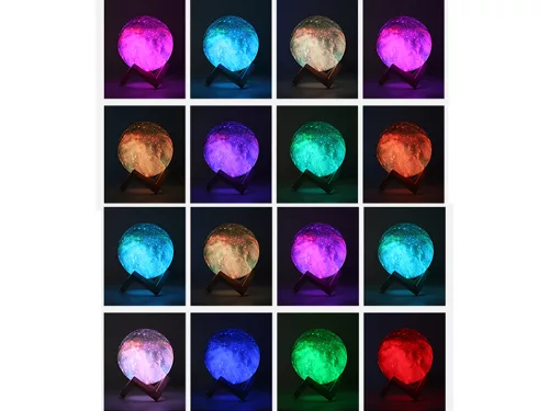 Hold éjjeli lámpa RGB LED világítással - 15cm