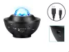 Fény projektor bluetooth hangszóróval és távirányítóval, fekete - 16x12cm