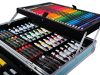 Festő és rajzoló készlet tokban 145db, kék - 23x34x9cm