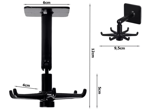 Öntapadós többfunkciós akasztó - 12cm