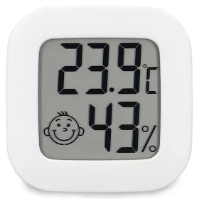   Digitális hőmérő páratartalom mérővel, fehér - 4,5x4,5x1,5cm