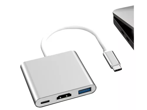 USB-C adapter, HDMI/USB 3.0/USB-C - 1x5x6cm