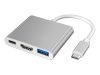 USB-C adapter, HDMI/USB 3.0/USB-C - 1x5x6cm