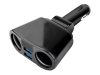 Szivargyújtó elosztó 2xUSB porttal - 13x9x3,5cm