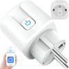 Okos wifi konnektor fogyasztásmérővel, fehér - 3680W