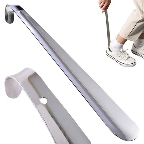 Fém cipőkanál, ezüst - 52cm