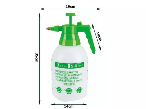 Kézi permetező, fehér/zöld - 3l