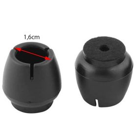 Szék láb kupakok, fekete - 12db