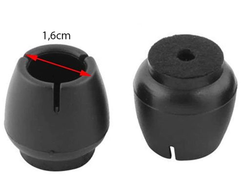 Szék láb kupakok, fekete - 12db