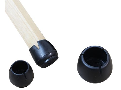 Szék láb kupakok, fekete - 12db