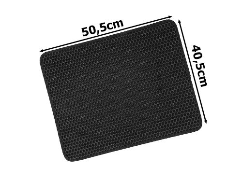 Alomtálca szőnyeg, fekete - 40,5x50,5cm