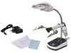 Harmadik kéz nagyítóval és LED világítással, elemes/hálózati - 27cm