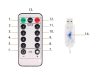 Fényfüggöny 300 LED távirányítóval, USB - hideg fehér