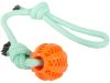 Kutya kötél játék szilikon golyóval - 43cm