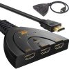 HDMI kapcsoló 3 bemenettel - fekete