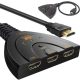 HDMI kapcsoló 3 bemenettel - fekete