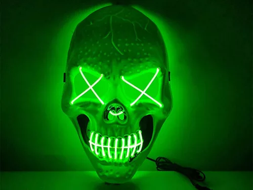 Világító LED-es maszk - 17x26cm