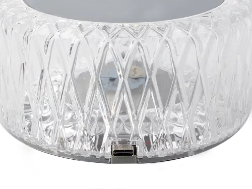 Kristály utánzat RGB akkumulátoros lámpa távirányítóval - 6cm