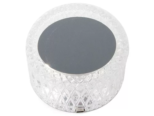 Kristály utánzat RGB akkumulátoros lámpa távirányítóval - 6cm