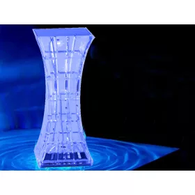   Kristály utánzat RGB akkumulátoros lámpa távirányítóval - 18cm