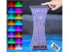 Kristály utánzat RGB akkumulátoros lámpa távirányítóval - 18cm