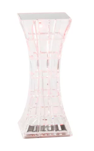 Kristály utánzat RGB akkumulátoros lámpa távirányítóval - 18cm