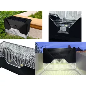   Napelemes LED kerti lámpa lépcsőre teraszra vagy kerítésre - 4db