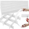 Méretre vágható fiókelválasztó 4db 47x7cm - fehér