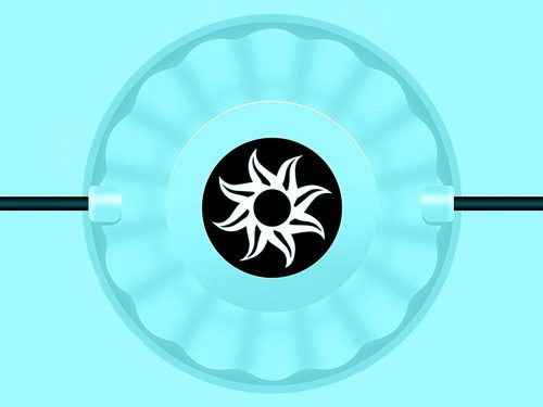 Interaktív ugrálókötél távirányítóval - kék