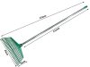 Műanyag gereblye alumínium nyéllel - 132cm