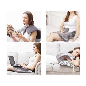 Elektromos fűthető pléd 58x44x16cm - szürke