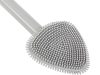 Lapos szilikon WC kefe tartállyal - 33cm