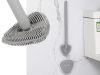 Lapos szilikon WC kefe tartállyal - 33cm
