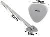 Lapos szilikon WC kefe tartállyal - 33cm