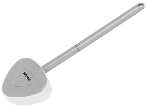 Lapos szilikon WC kefe tartállyal - 33cm