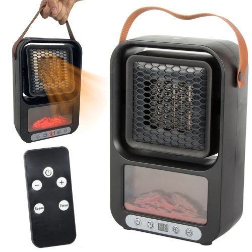 Kicsi elektromos kandalló távirányítóval - 500W