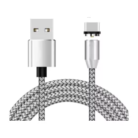 3 az 1-ben mágneses USB töltőkábel - ezüst