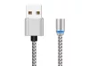 3 az 1-ben mágneses USB töltőkábel - ezüst