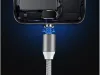 3 az 1-ben mágneses USB töltőkábel - ezüst