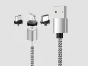 3 az 1-ben mágneses USB töltőkábel - ezüst