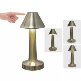   Akkumulátoros érintésvezérelt éjjeli lámpa 23,5cm - ezüst