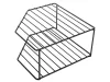 Kétszintes konyhai sarokpolc - 25x25x12,5cm