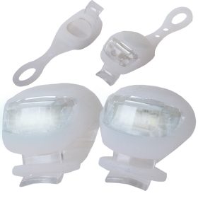 Szilikon kerékpár első lámpák - fehér