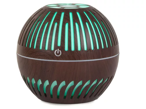 Aromaterápiás párásító RGB világítással 300ml - sötét barna