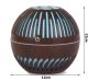 Aromaterápiás párásító RGB világítással 300ml - sötét barna