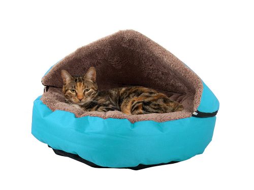 Macskaágy levehető tetővel 54x13cm - kék