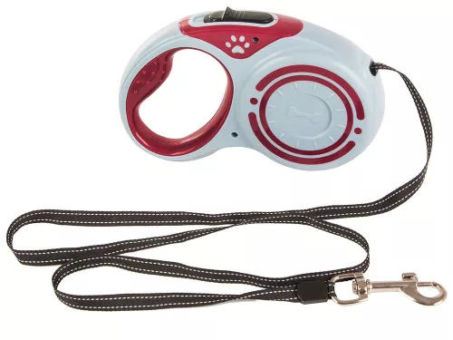Automata póráz 15kg - piros/szürke