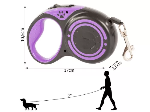 Automata póráz 15kg - lila/fekete