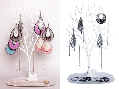 Fa alakú ékszertartó - fehér